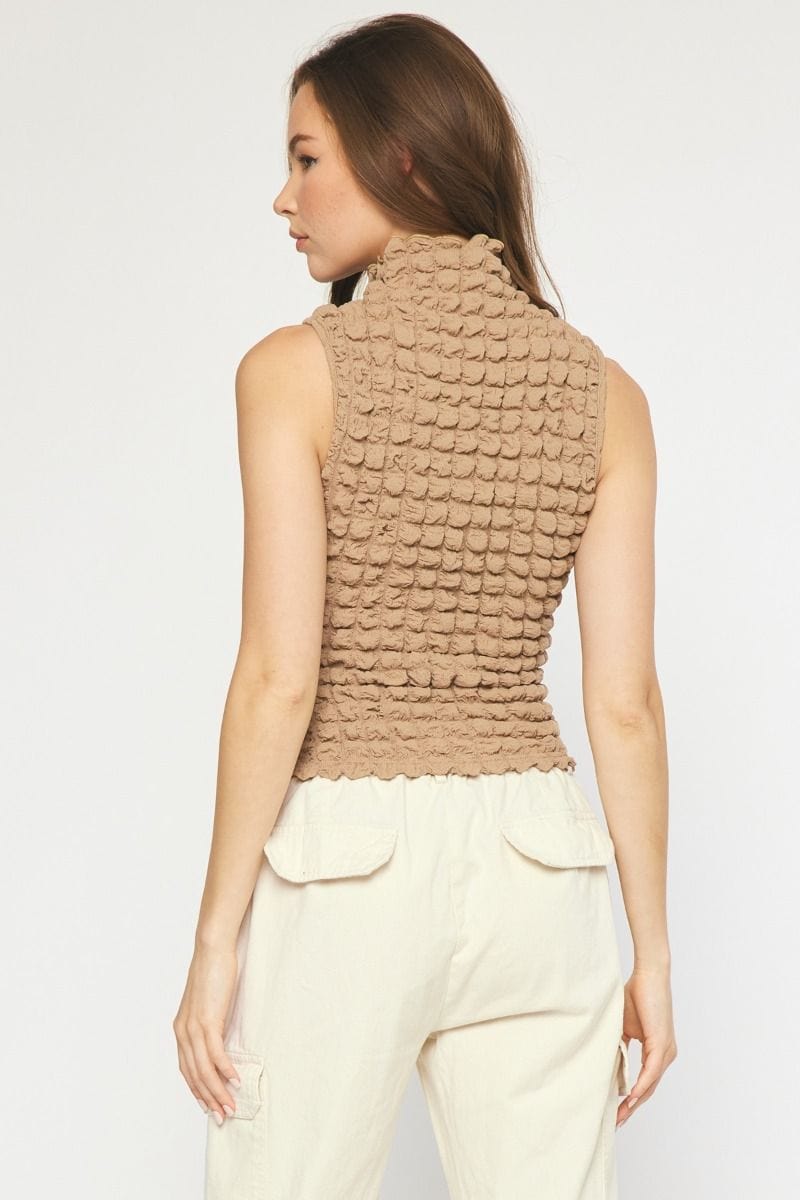 Entro Top Rose Textured Top