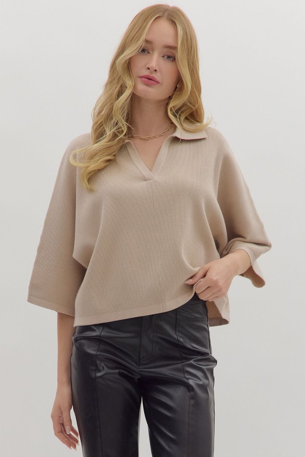 Entro Top Stone / S Stella V-Neck Top