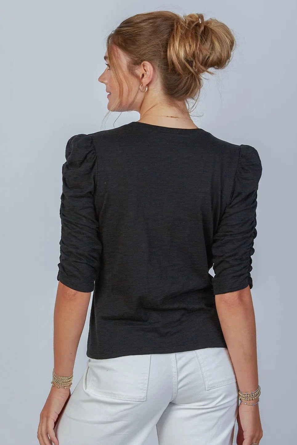 Erin Gray Tee Sophie Ruched Elbow-length Tee