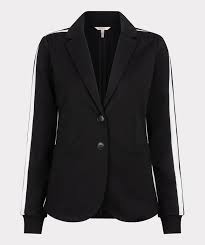 Esqualo Blazer Black w/ White / XS Berglisa Punto Stripes Blazer