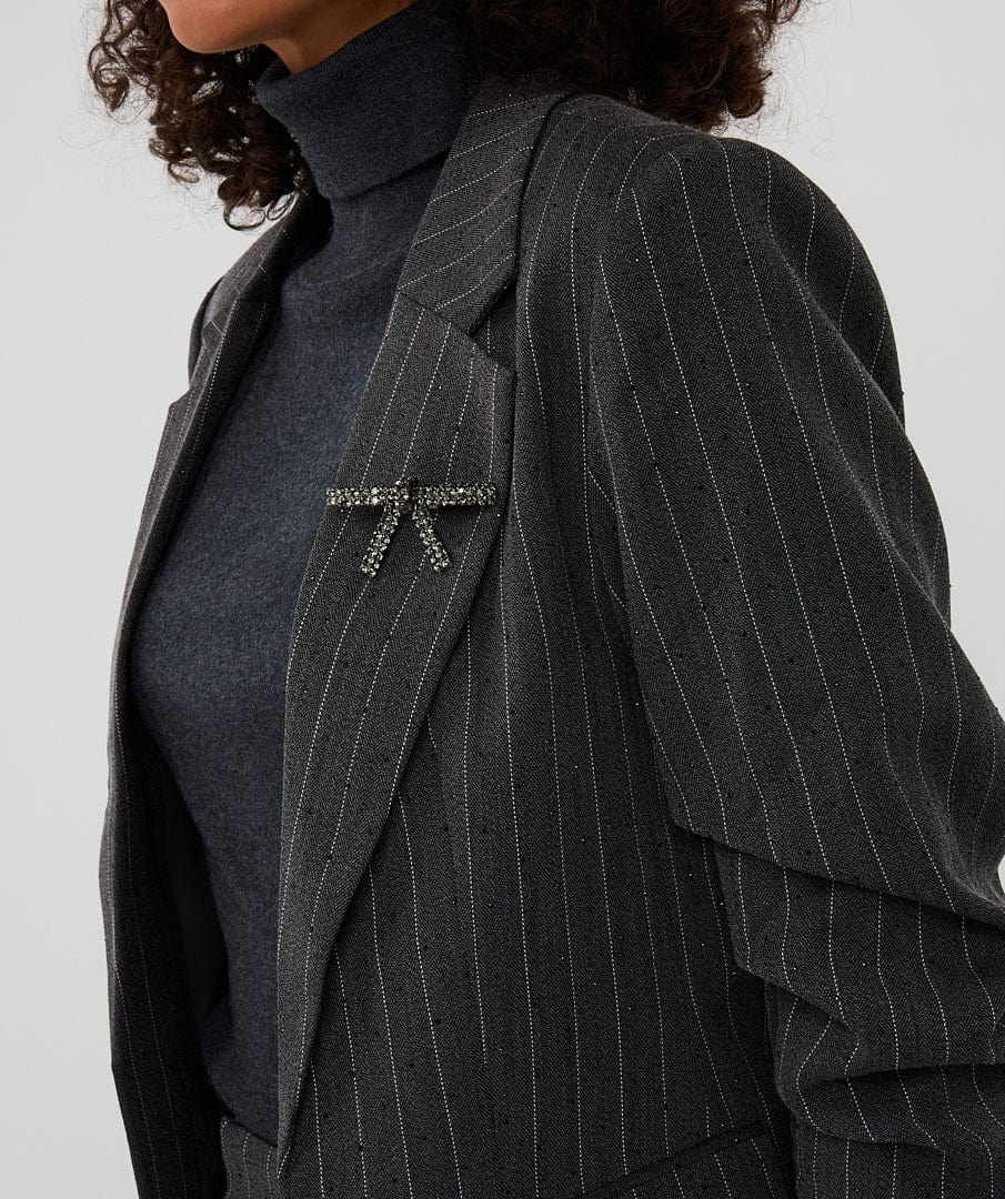 Esqualo Blazer Janel Pinstripe w/ Studs Blazer