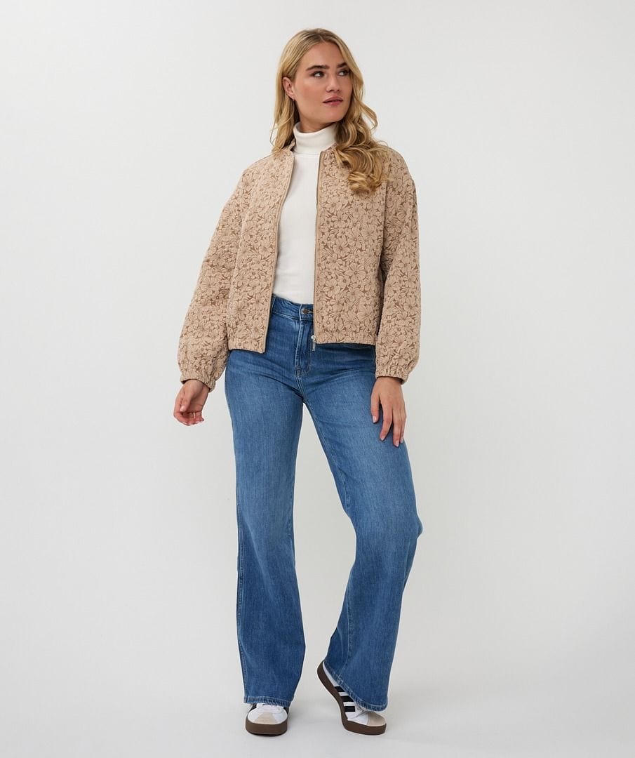 Esqualo Bomber Jacket Monica 3D Flower Bomber Jacket