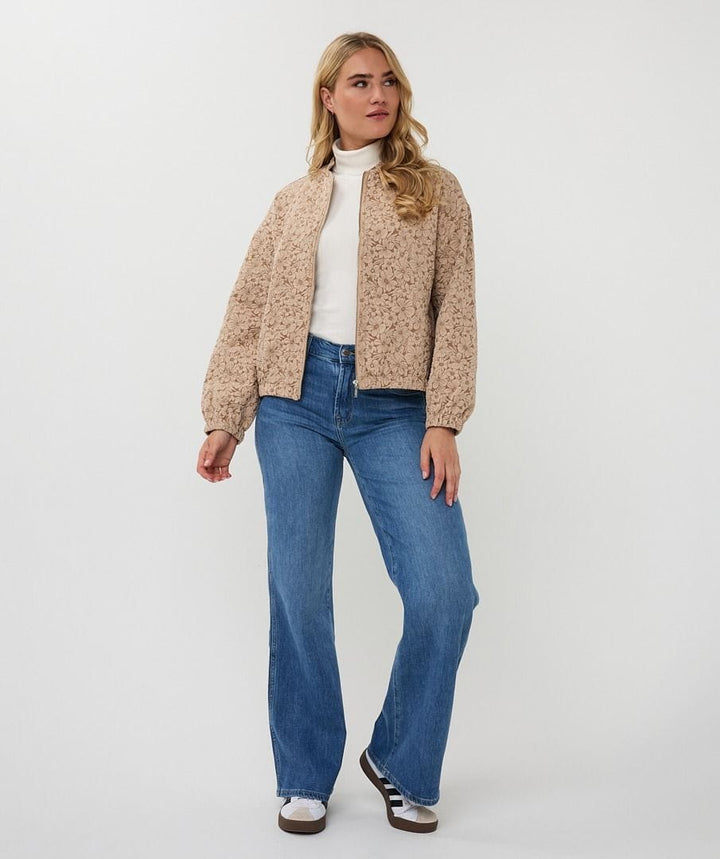 Esqualo Bomber Jacket Monica 3D Flower Bomber Jacket