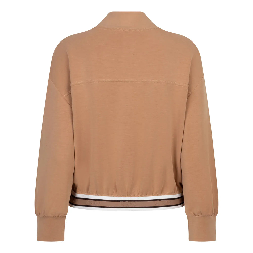 Modal Bomber Cardigan - Teal Poppy