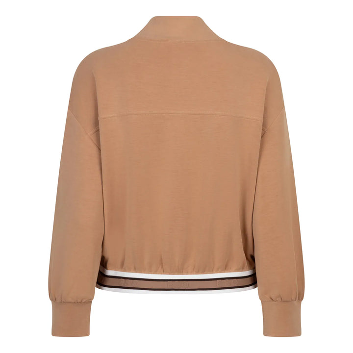 Modal Bomber Cardigan - Teal Poppy