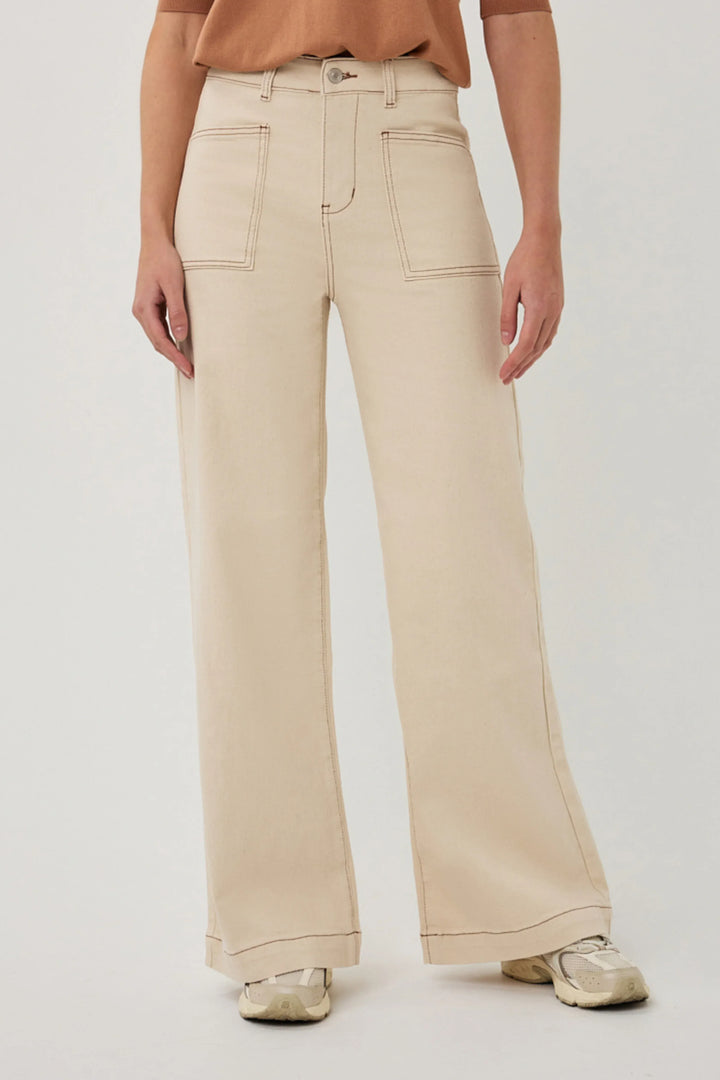 Broek Twill Pants - Teal Poppy