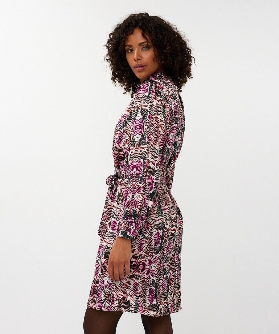 Esqualo Dress Dana Zebra Print Dress