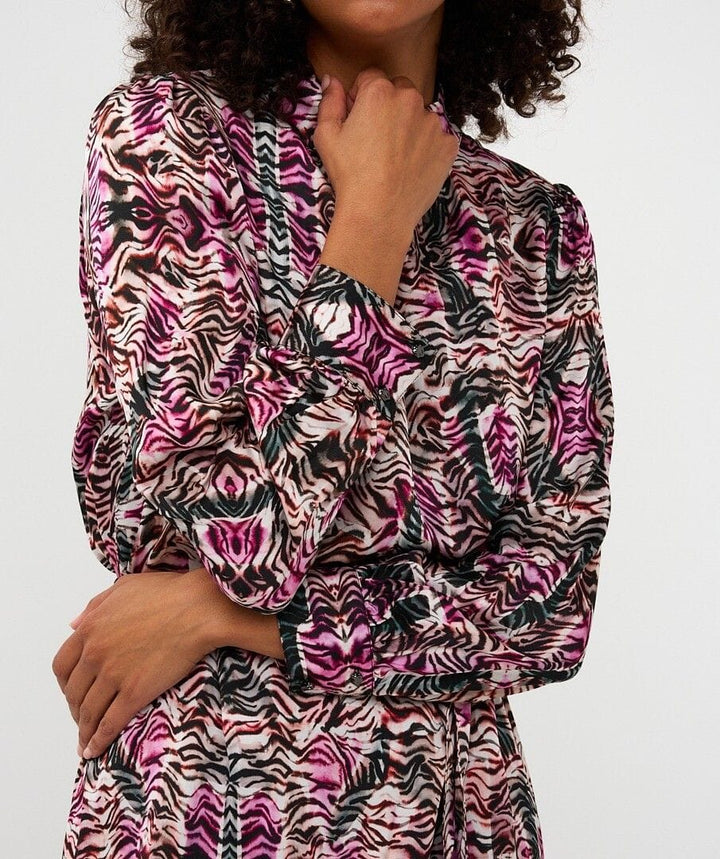 Esqualo Dress Dana Zebra Print Dress