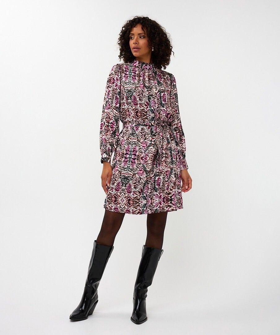 Esqualo Dress Dana Zebra Print Dress