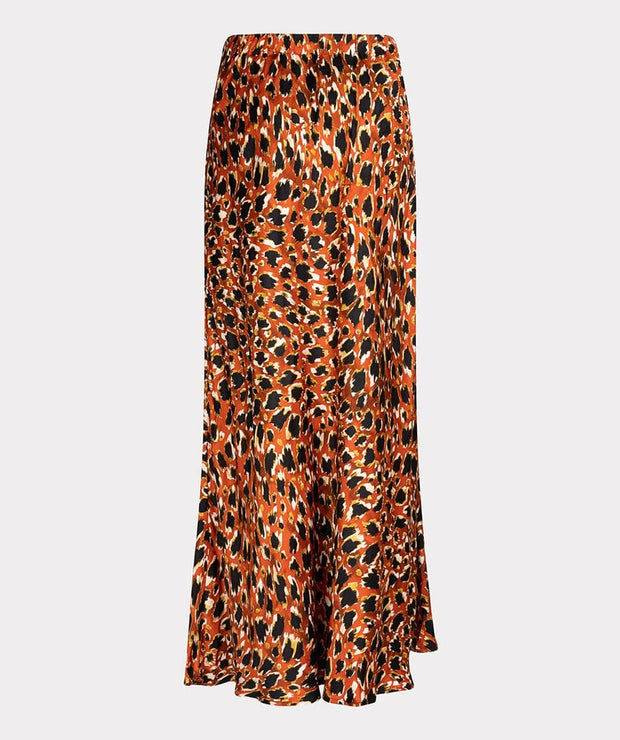 Esqualo Lana Long Leopard Skirt