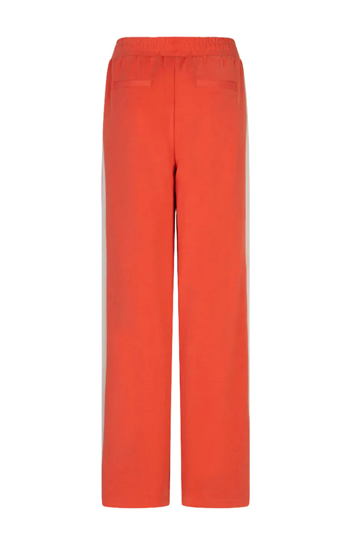 Broek Wide Stripe Modal Pants - Teal Poppy