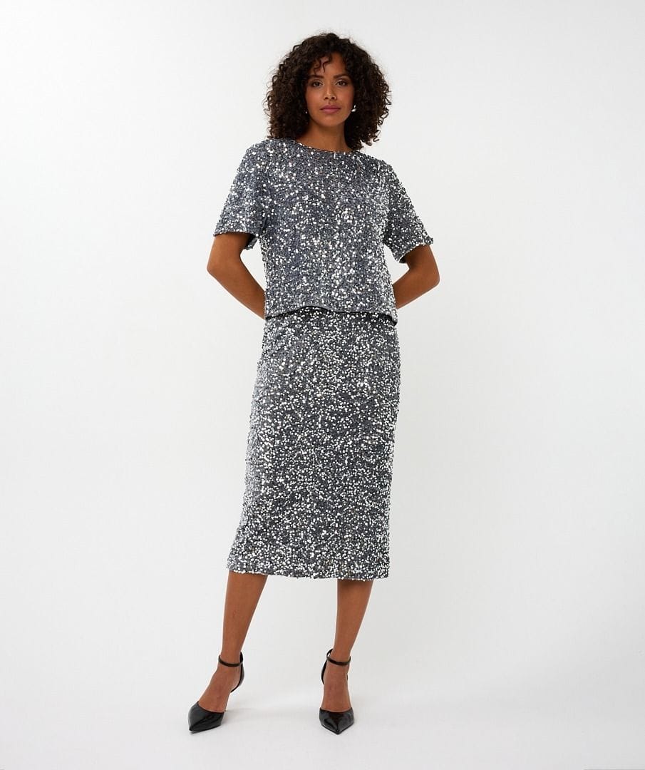 Esqualo Skirt Sequin Pencil Skirt