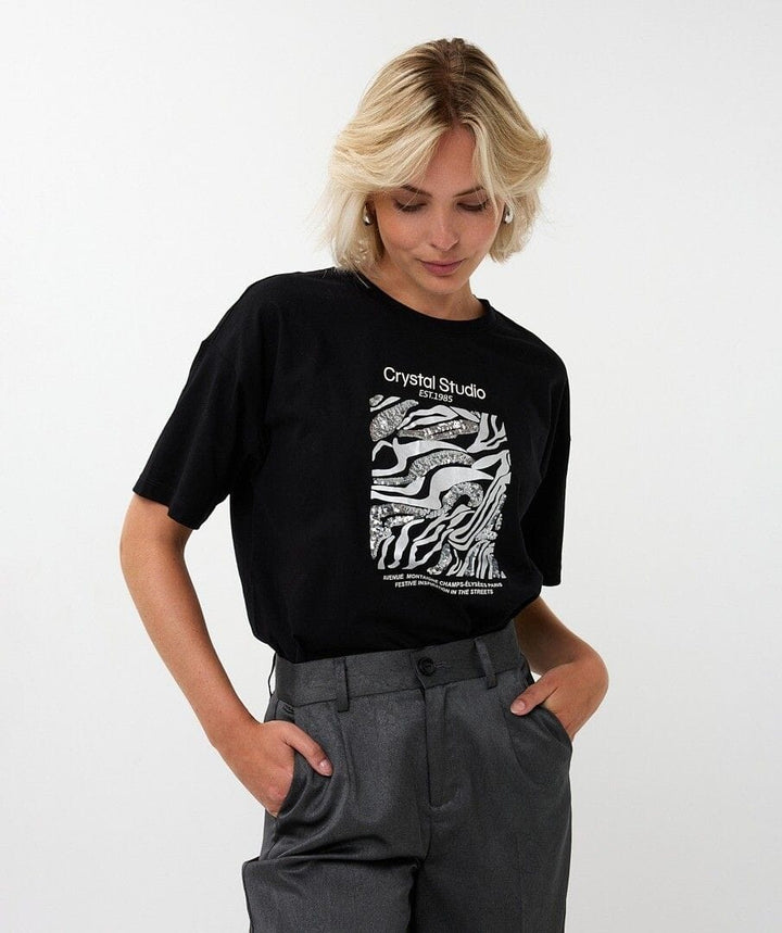 Esqualo Tee Black / XS Crystal Studio Tee