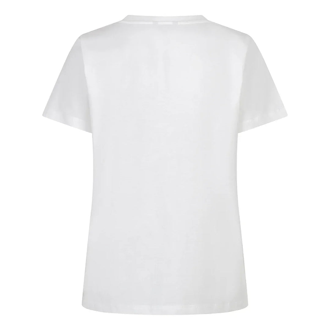 Esqualo Paris Rose Tee featuring a floral rose design on a casual cotton t-shirt in soft colors.