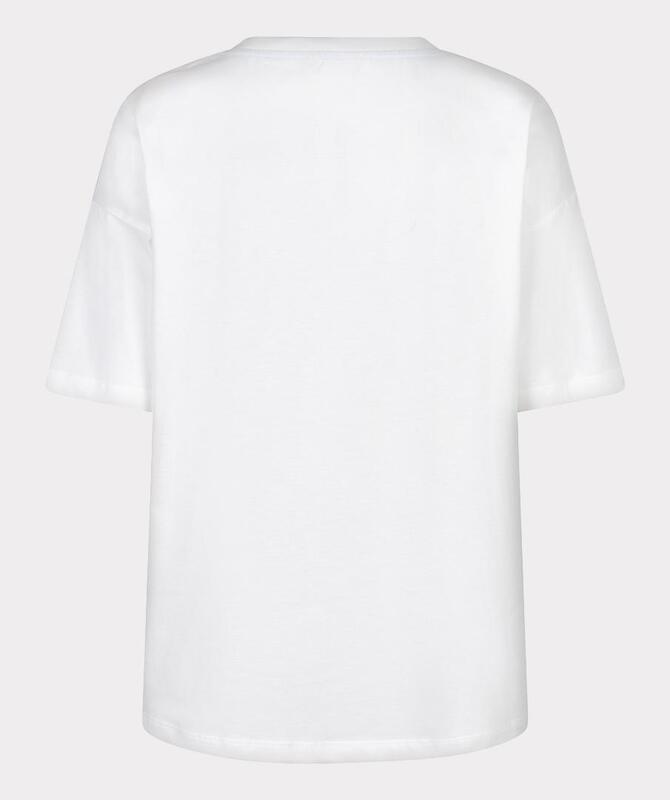 Wild Side Embroidered Tee - Teal Poppy