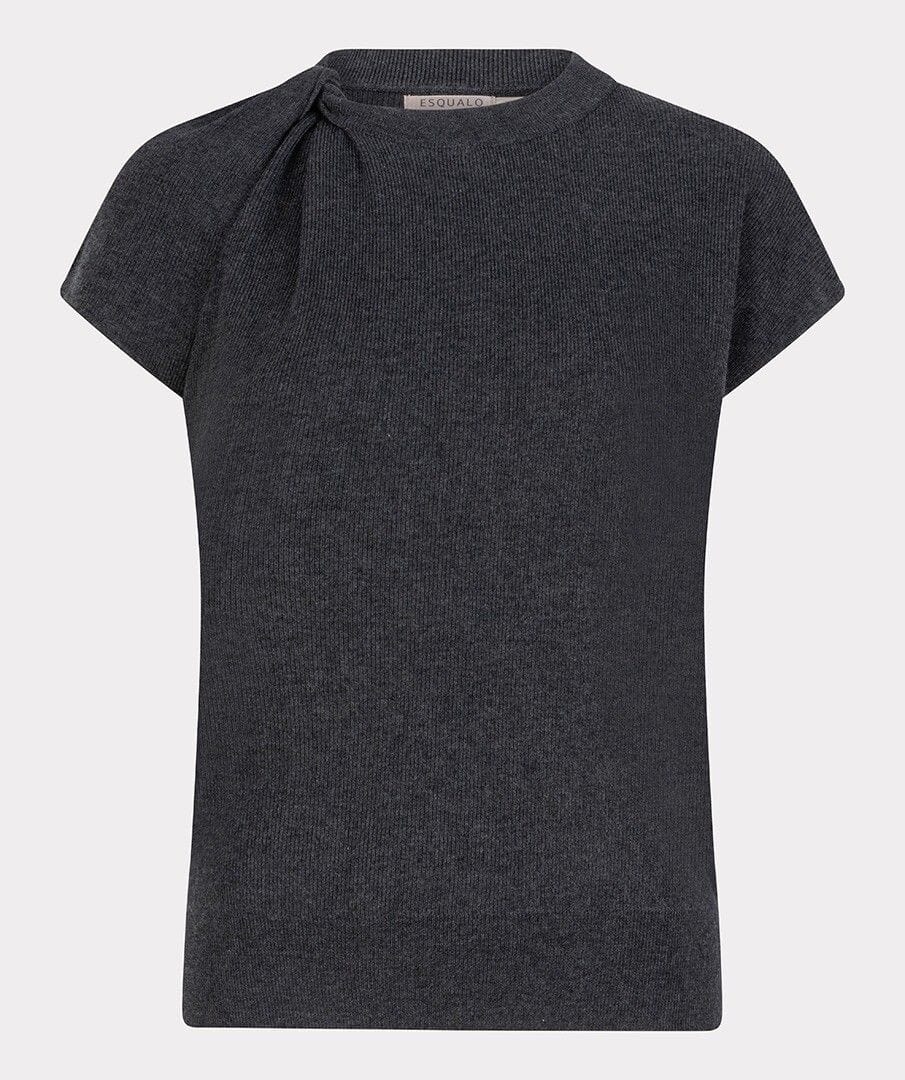 Esqualo Top Anthracite Grey / XS Twist Detailed Sweater