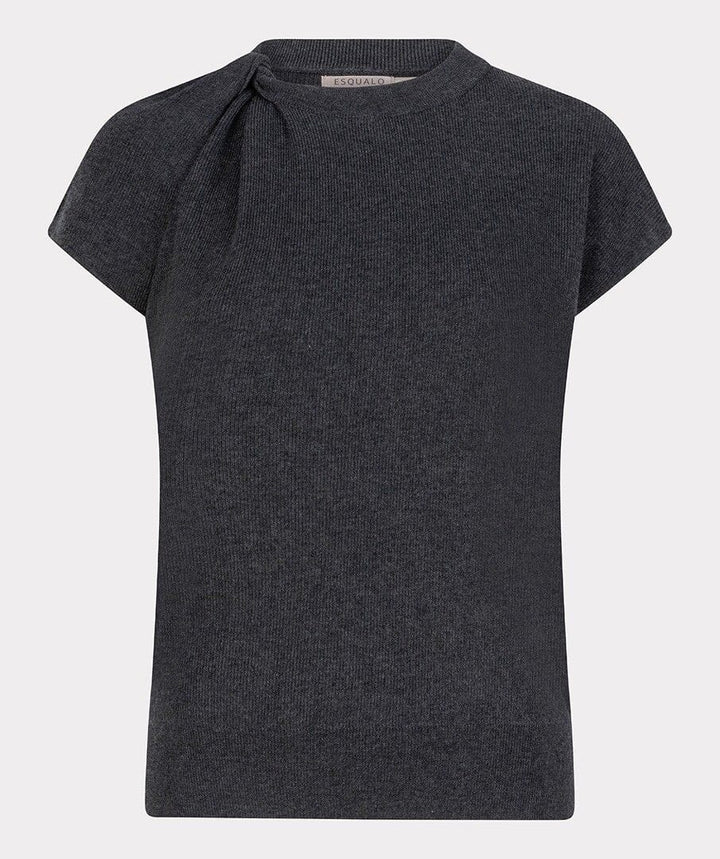 Esqualo Top Anthracite Grey / XS Twist Detailed Sweater