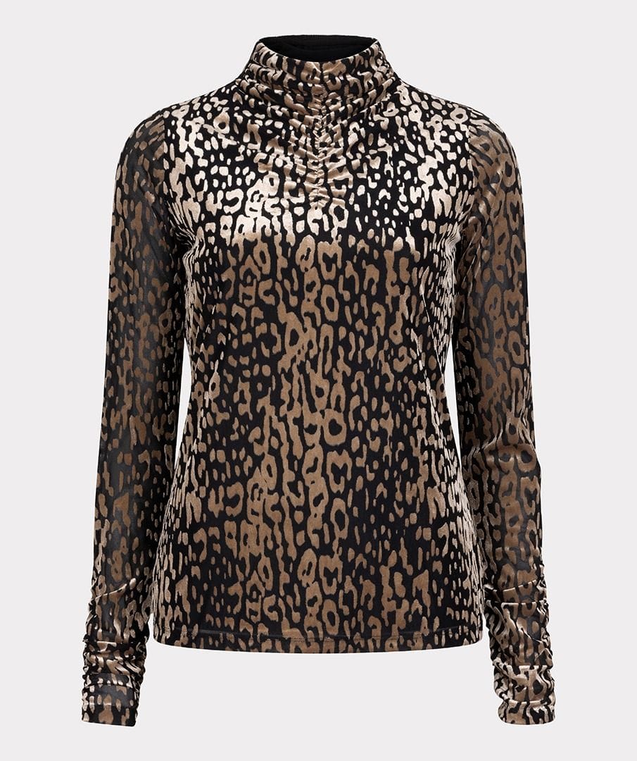 Esqualo Top Carly Mock Neck Top