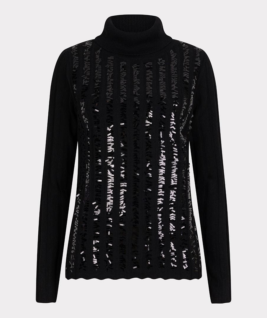 Esqualo Top Dini Sequin Strip Top