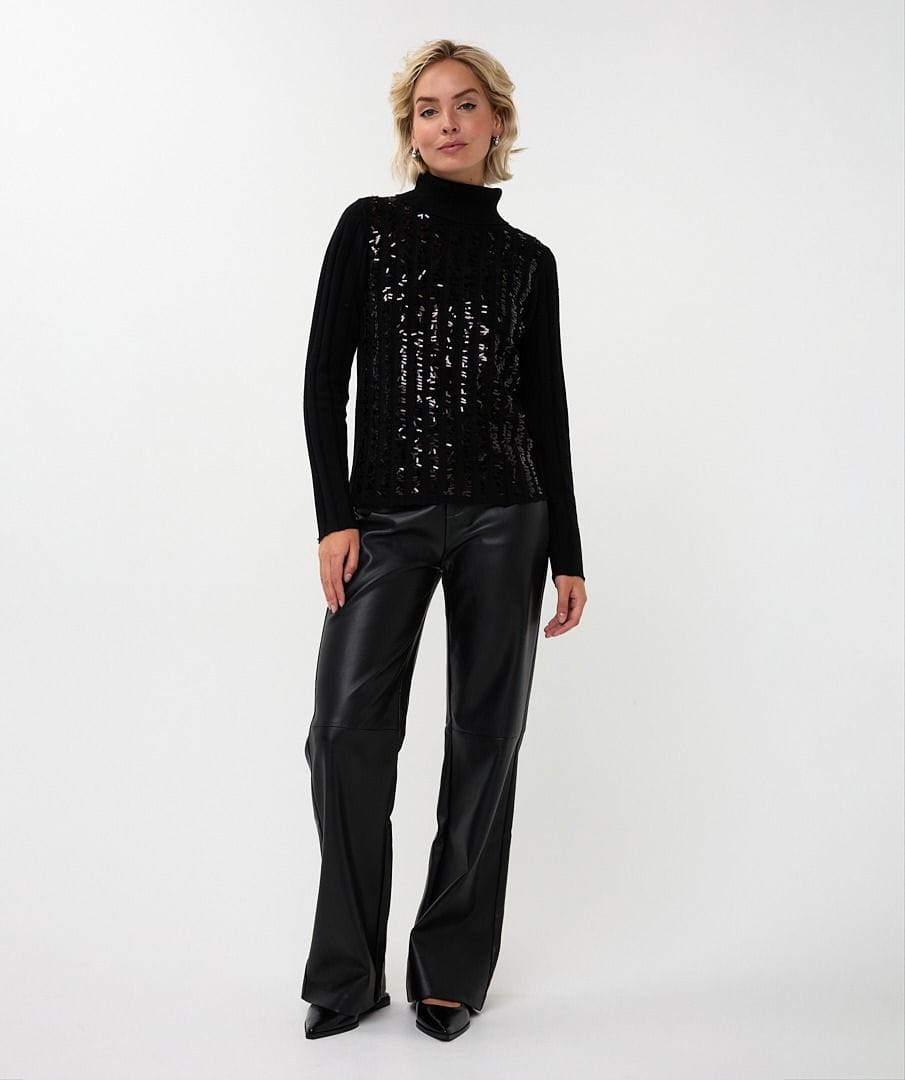 Esqualo Top Dini Sequin Strip Top