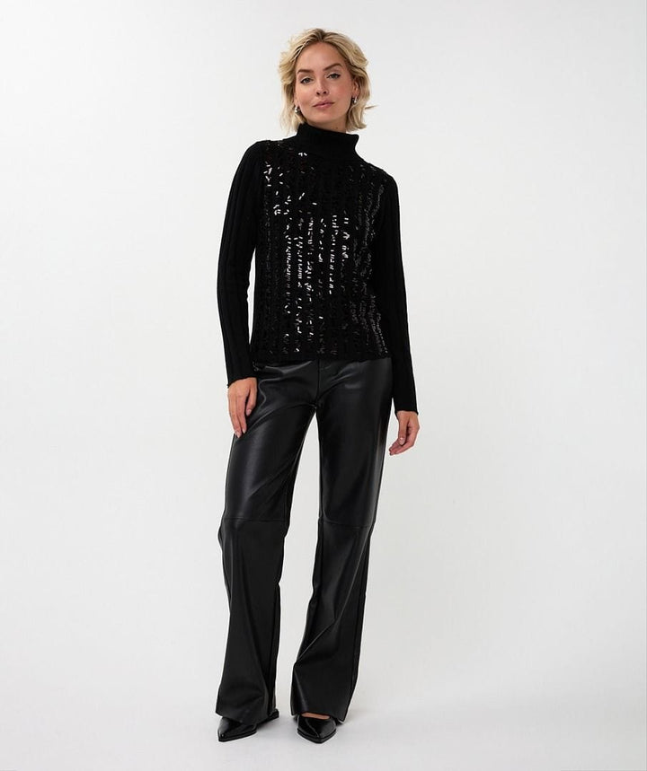 Esqualo Top Dini Sequin Strip Top