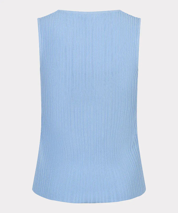 Esqualo Top Sleeveless V-Detail Sweater Top
