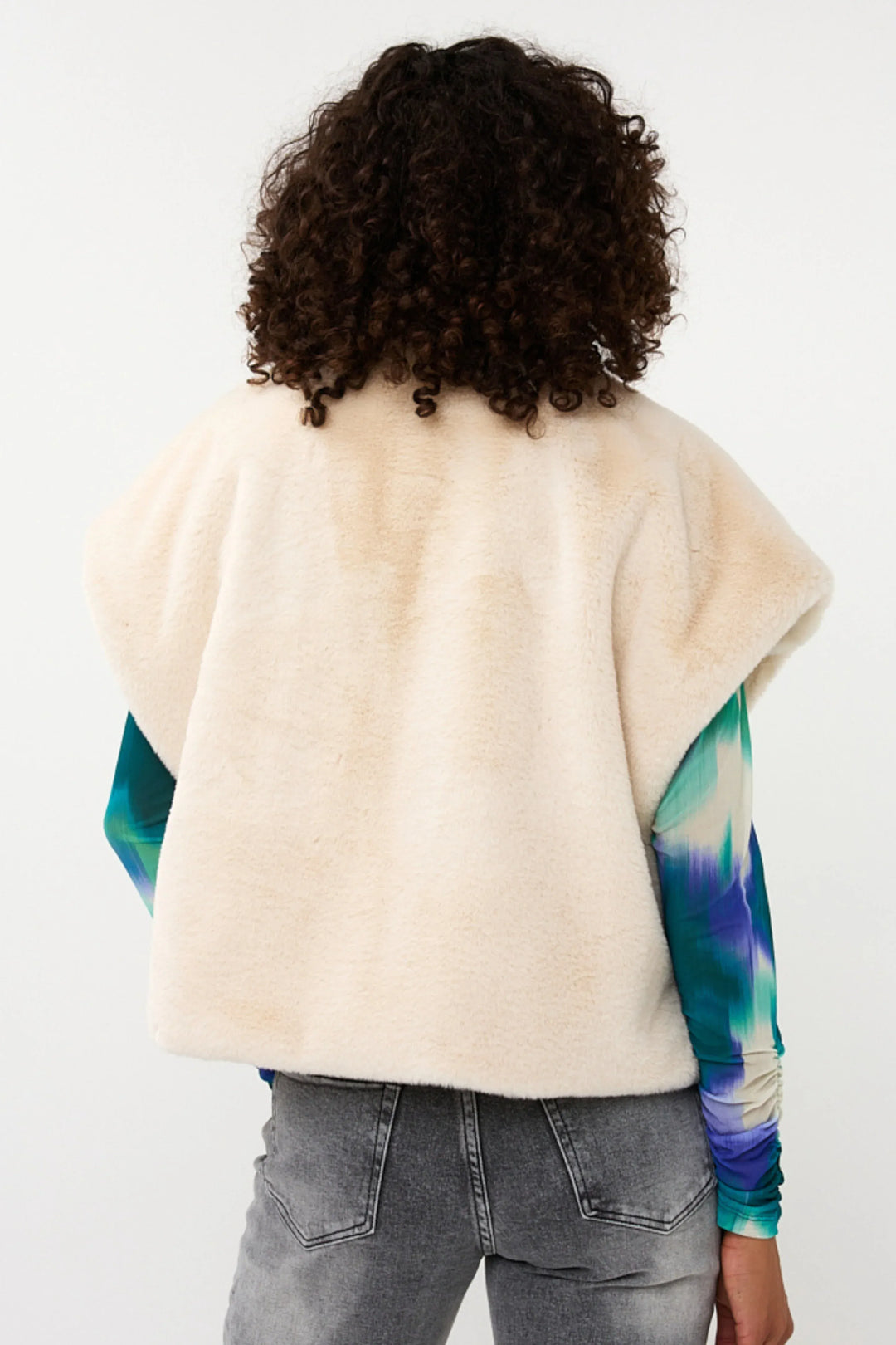 Esqualo Vest Gilet Oversized Faux Fur Vest