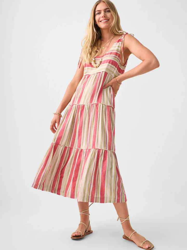 Faherty Dress Sol Stripe / XS Lanai Linen Dress