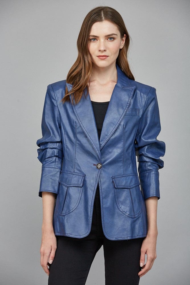 Fate Blazer Deep Blue / S Amara Scrunched Blazer