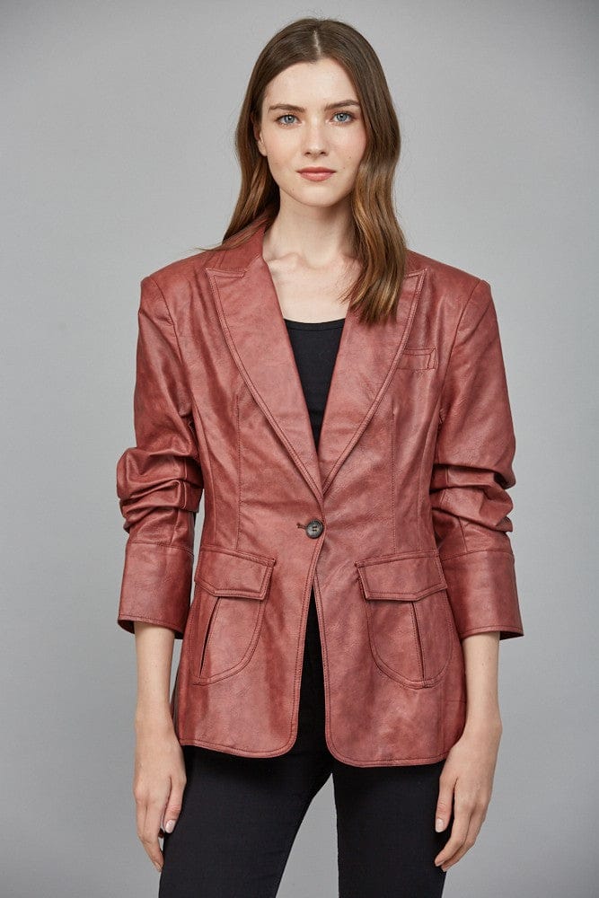 Fate Blazer Maroon / S Amara Scrunched Blazer