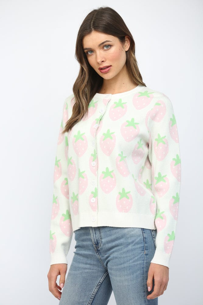 Fate Cardigan Abby Strawberry Cardigan