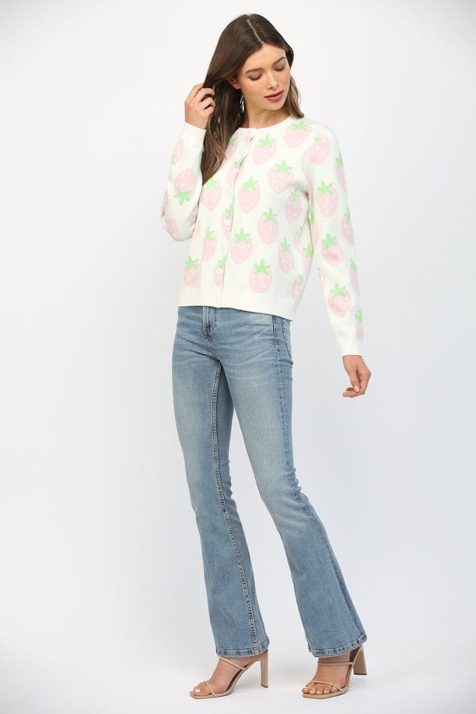Fate Cardigan Abby Strawberry Cardigan