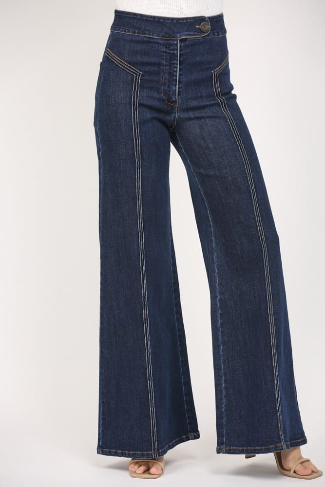 Fate Denim Dark Denim / S Heidi Wide Leg Jean