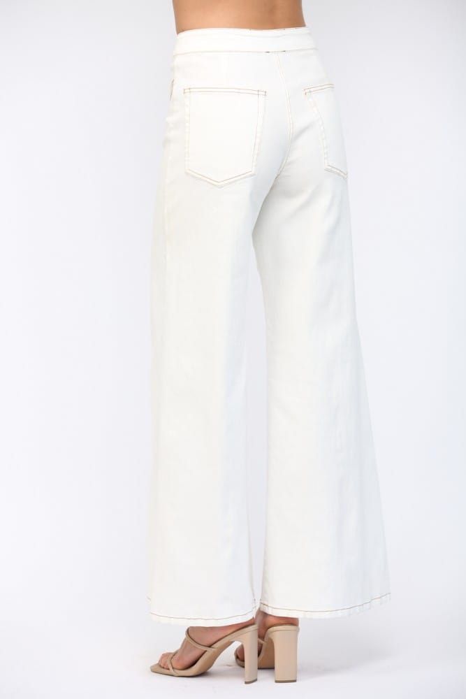 Fate Denim Joy Contrast Flare Pants