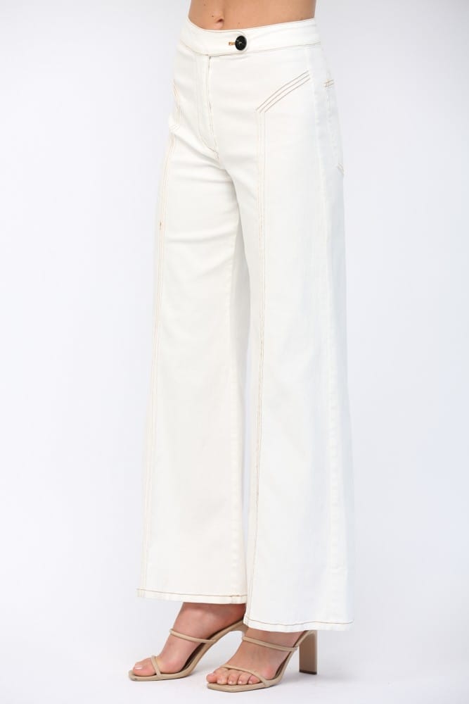 Fate Denim Joy Contrast Flare Pants