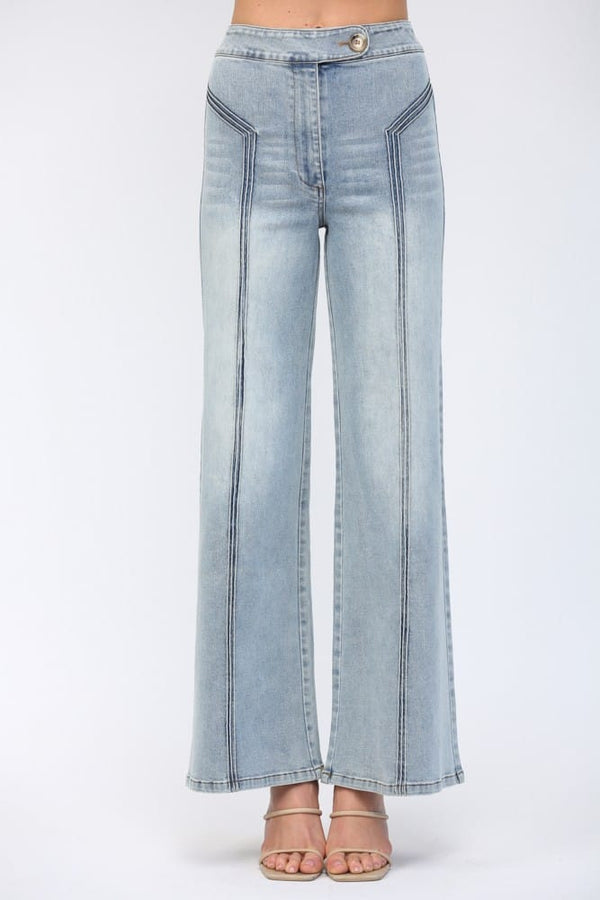 Fate Denim Light Denim / S Heidi Wide Leg Jean