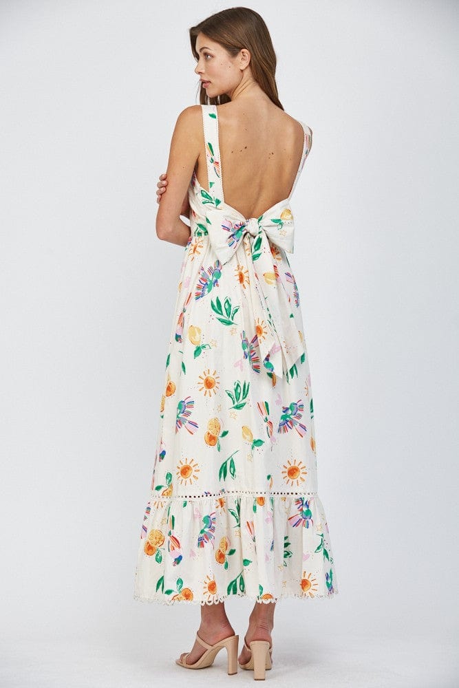 Fate Dress Alana Lace Trim Midi Dress