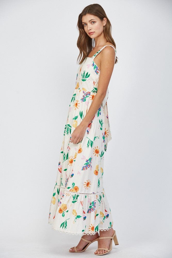 Fate Dress Alana Lace Trim Midi Dress