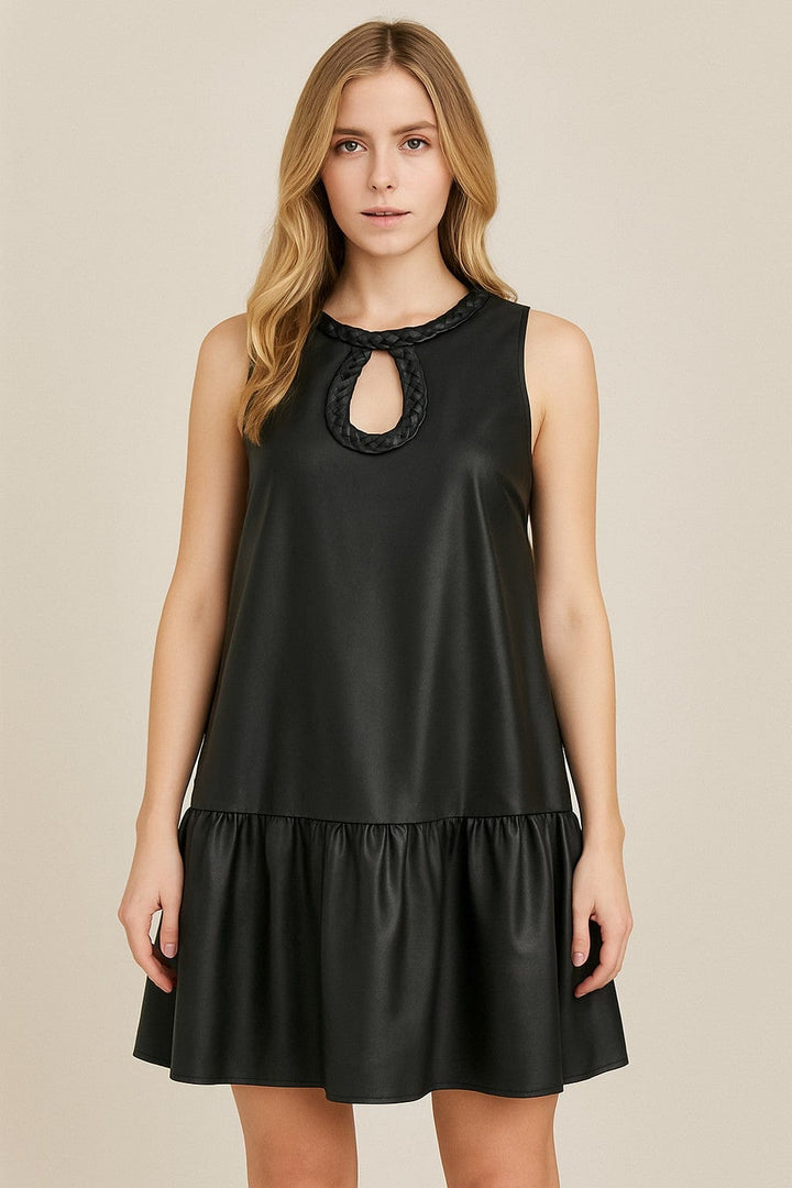 Fate Dress Black / S Lila Braided Keyhole Dress