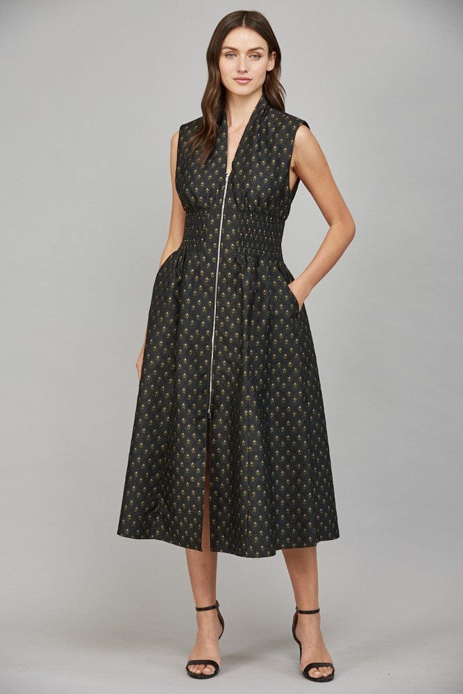 Fate Dress Black / S Nyla Front Zip Dress