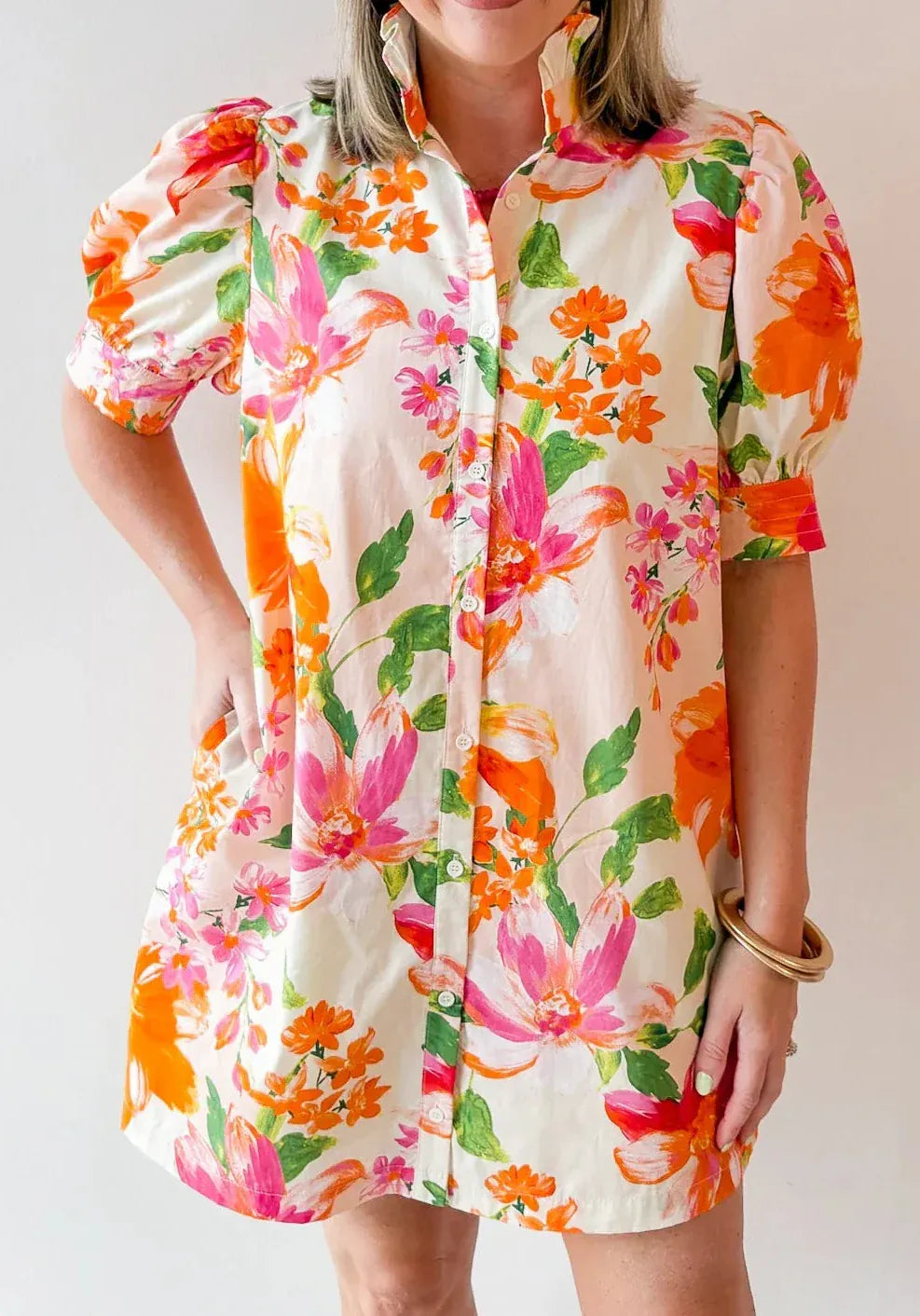 Fate Dress Blush Multi / S Meredith Floral Mini Dress