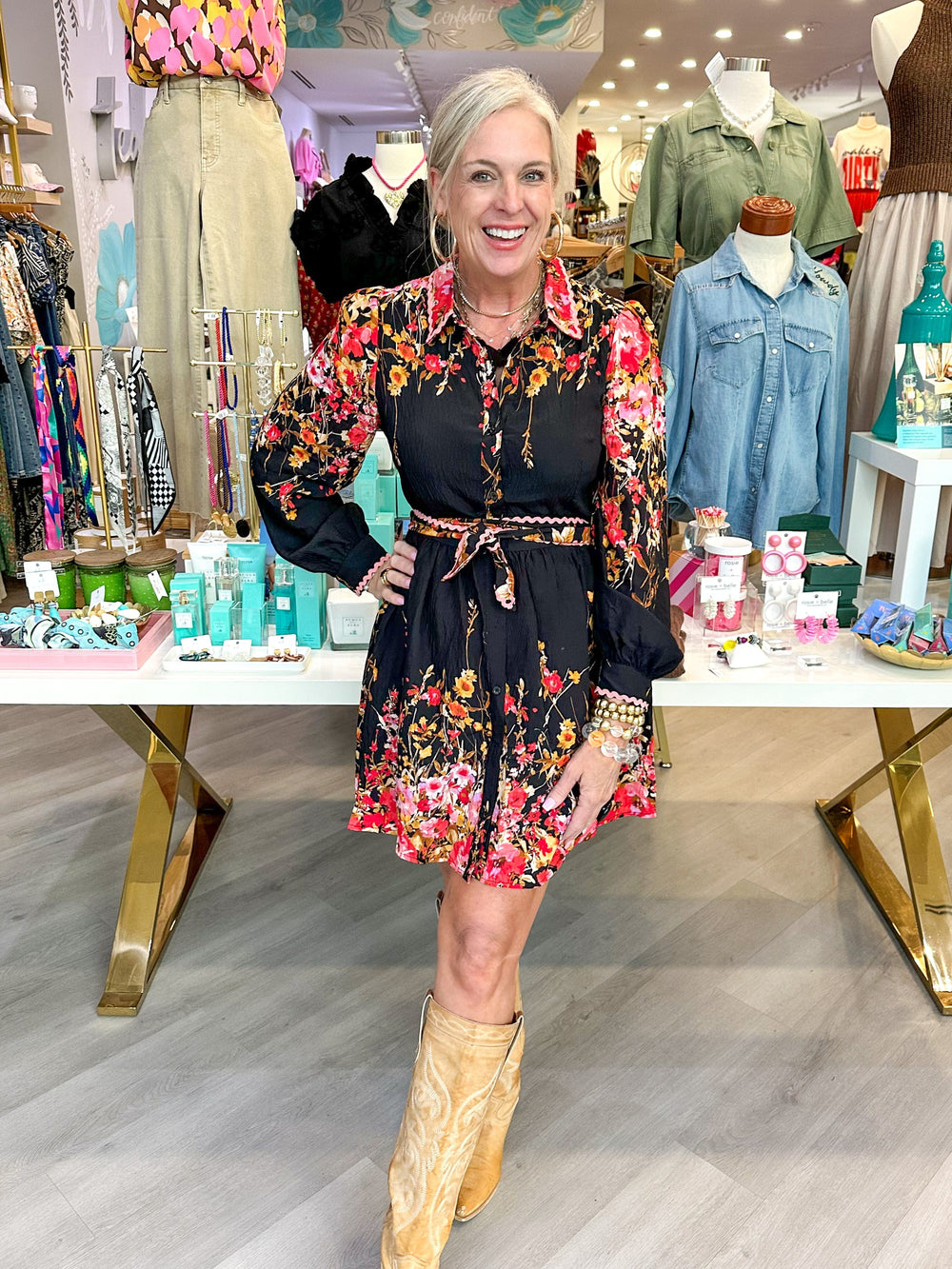 Fate Dress Cecelia Floral Button Down Dress