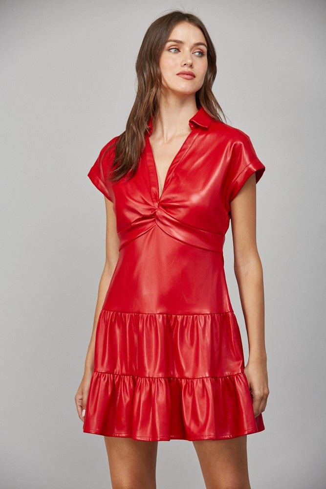 Fate Dress Grace Twisted Leather Dress