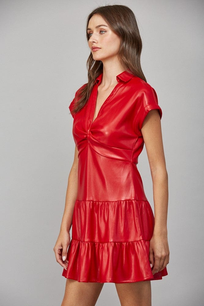 Fate Dress Grace Twisted Leather Dress