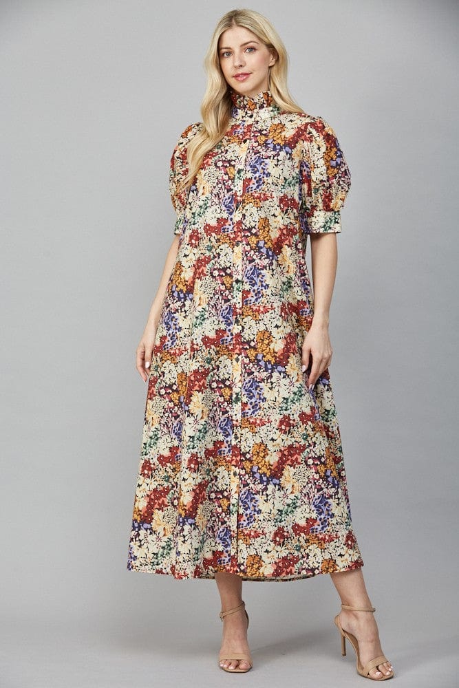 Fate Dress Ivory Multi / S Elaina Floral Dress
