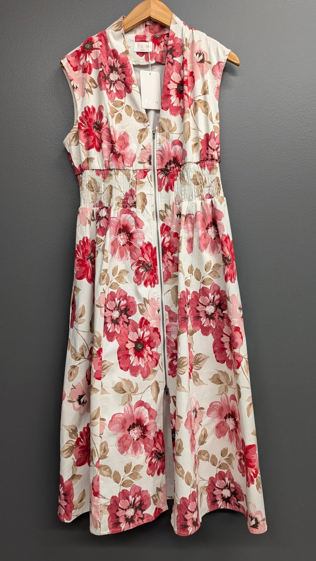 Fate Dress Ivory Multi / S Tianna Floral Front Zip Dress