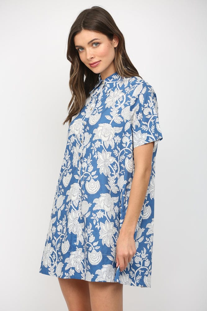 Fate Dress Kora Floral Button Down Dress