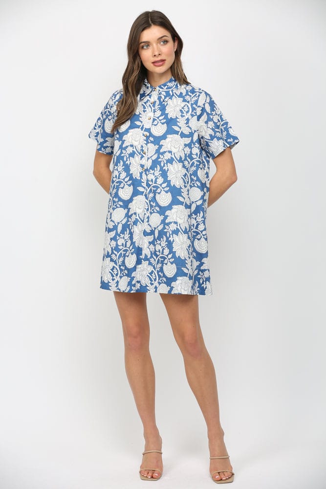 Fate Dress Kora Floral Button Down Dress