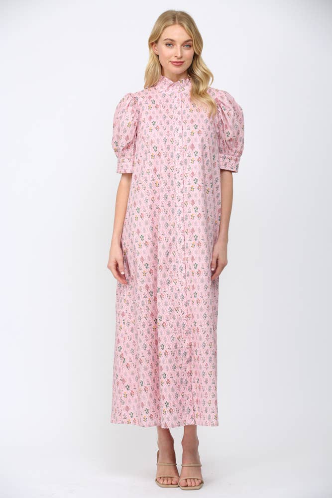Fate Dress Piper Floral Button Down Dress