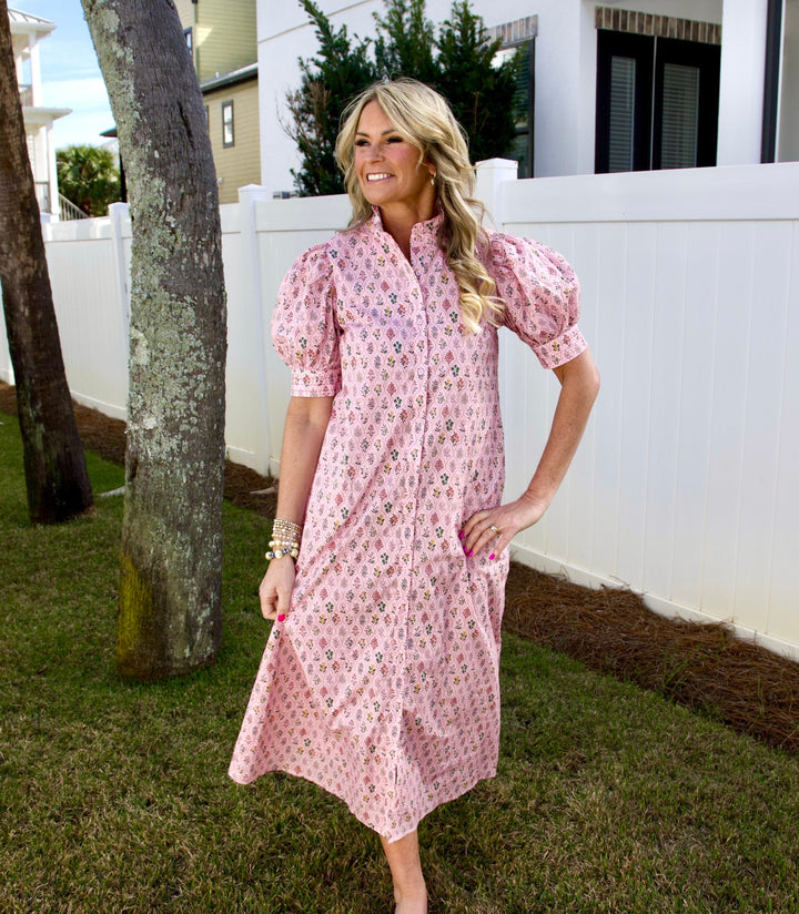 Fate Dress Piper Floral Button Down Dress